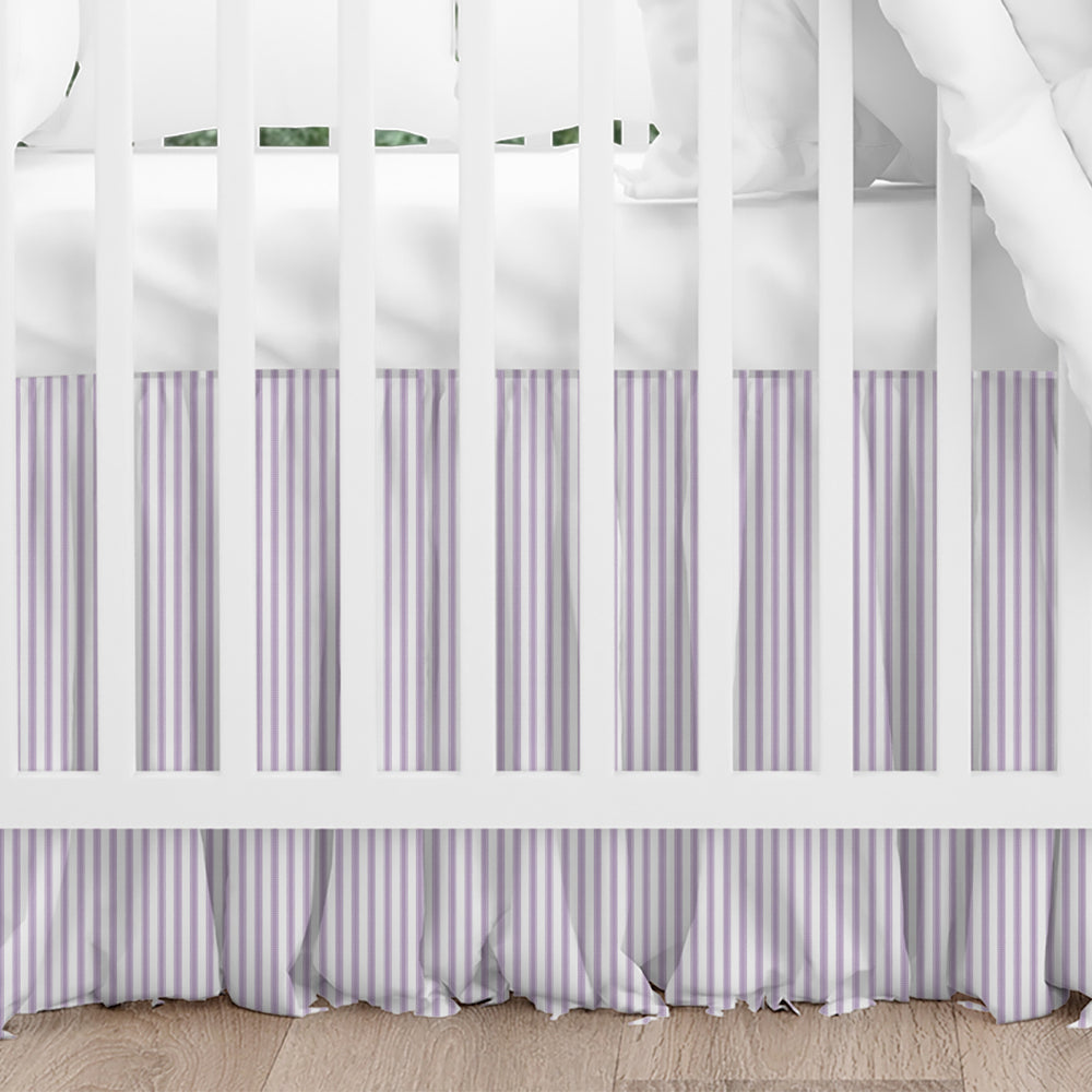 Classic-Orchid-Ticking-GatheredCribSkirt-2