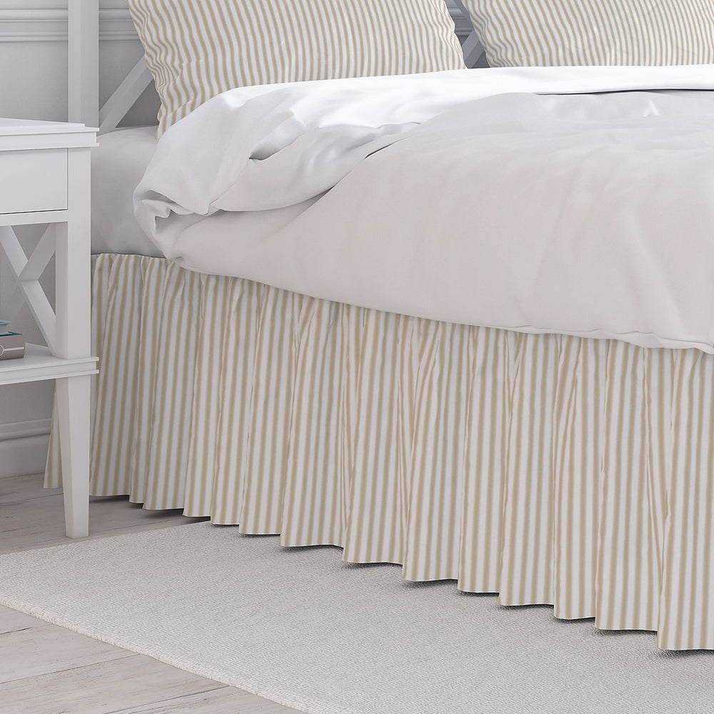FarmhouseBeigeTicking-GatheredBedskirt-Zoom